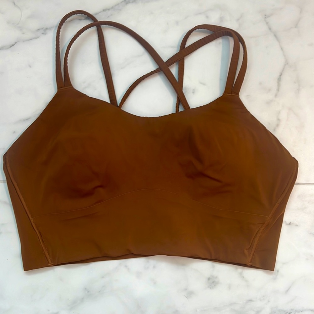Lululemon Like a Cloud Longline sports bra size 8 Copper